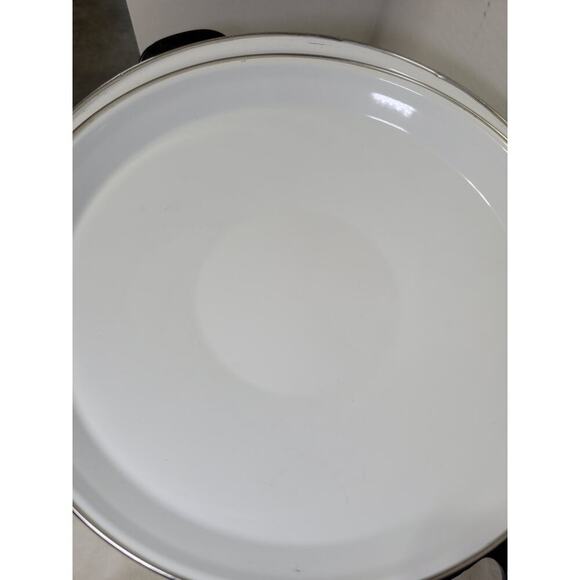 VINTAGE XL TABLETOPS UNLIMITED Stock Pot Porcelain Enamelware Fruit Theme - Picture 8 of 11